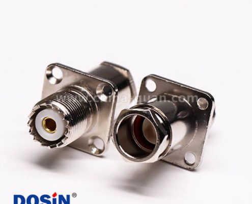 27-4 uhf法兰连接器母头直式螺母锁紧UHF-SL16-KF9