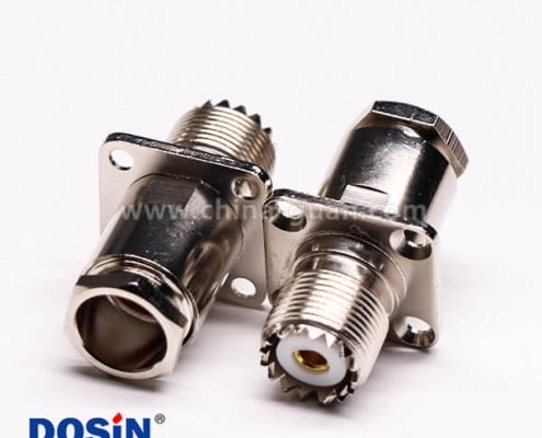27-5 uhf法兰连接器母头直式螺母锁紧UHF-SL16-KF9