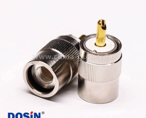 29-2 uhf公头连接器焊接直式接线UHF-SL16-T13