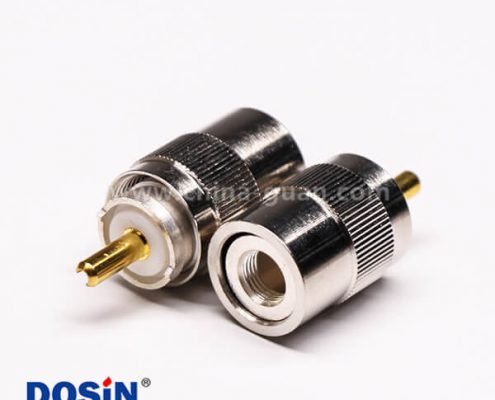 29-3 uhf公头连接器焊接直式接线UHF-SL16-T13