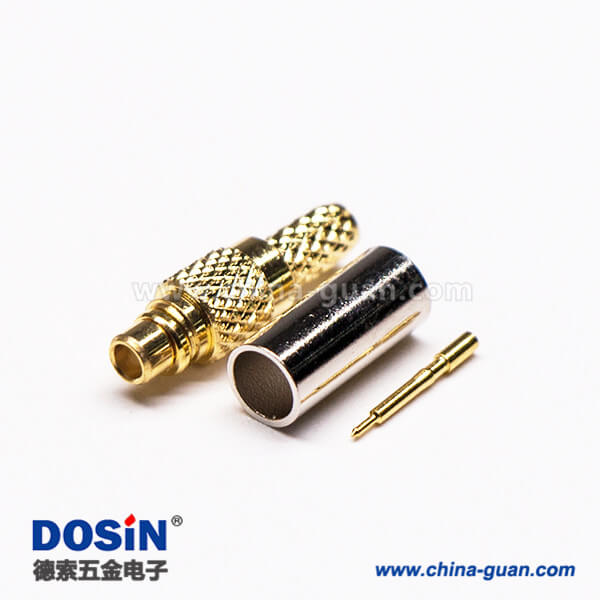 3 MMCX公接头直式镀金接线压接同轴线缆