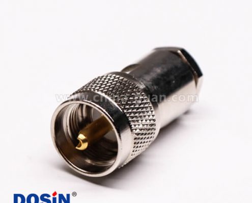 30 uhf公头直式同轴线缆螺母锁紧式UHF-J27
