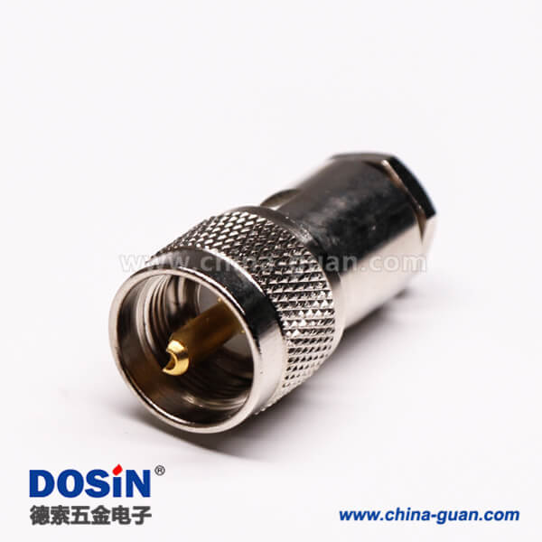 30 uhf公头直式同轴线缆螺母锁紧式UHF-J27