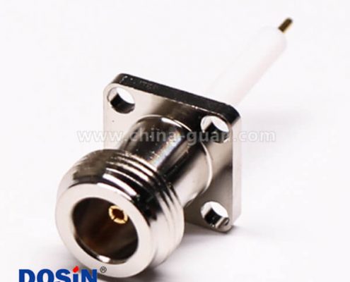 31 N型法兰接头直式母头四孔法兰面板安装