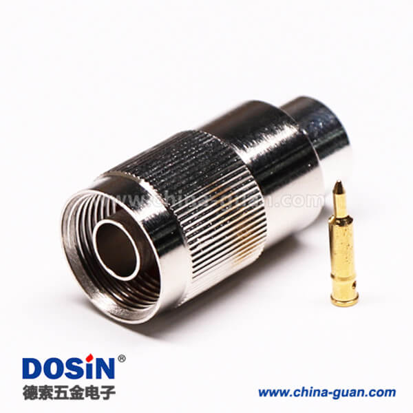 32 射频N头焊接直式公头连接器接同轴线缆