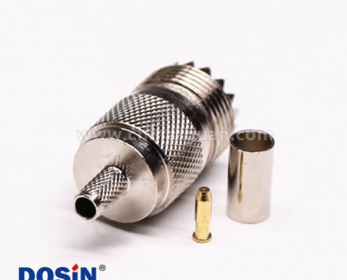 34-1 uhf同轴连接器直式母头压接式线端