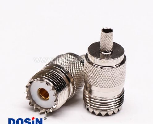 34-3 uhf同轴连接器直式母头压接式线端