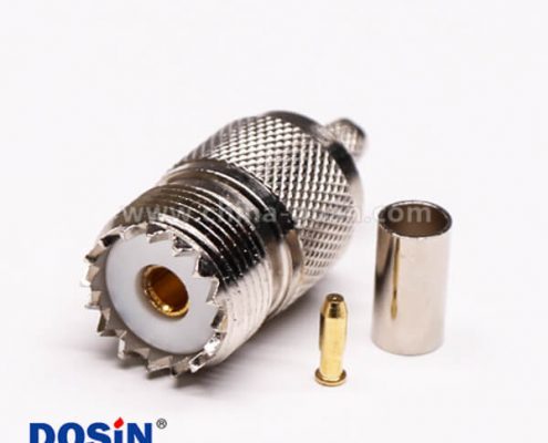 34 uhf同轴连接器直式母头压接式线端