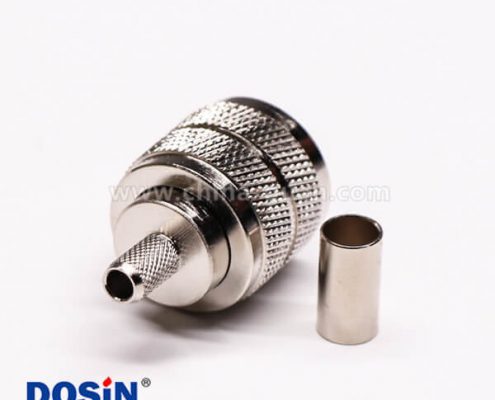 35-1 uhf射频同轴连接器压接直式母头接RG58线