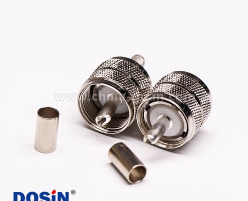 35-3 uhf射频同轴连接器压接直式母头接RG58线