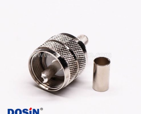 35 uhf射频同轴连接器压接直式母头接RG58线