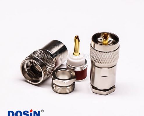 4-3 uhf射频同轴连接器UHF-SL16-K9公头螺母锁紧接线
