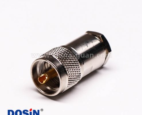 4 uhf射频同轴连接器UHF-SL16-K9公头螺母锁紧接线