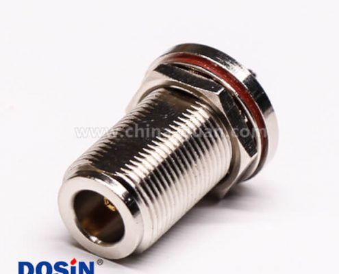 43 n型防水接头母头180度穿墙压接式接同轴线缆