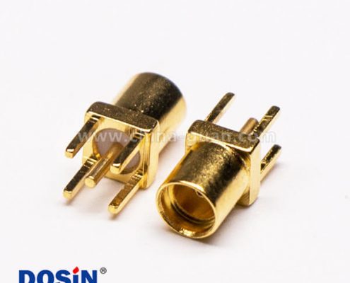 5-4 MMCX接口直式母头镀金穿孔接PCB板