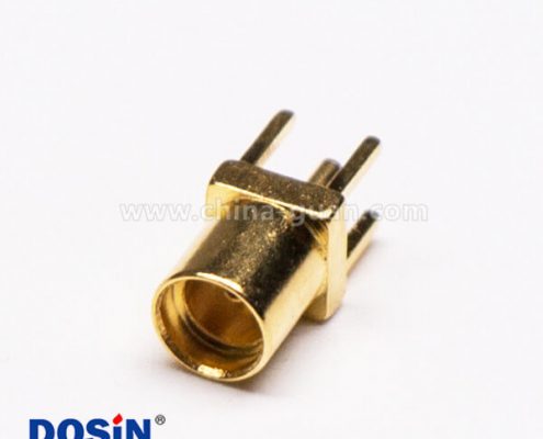 5 MMCX接口直式母头镀金穿孔接PCB板