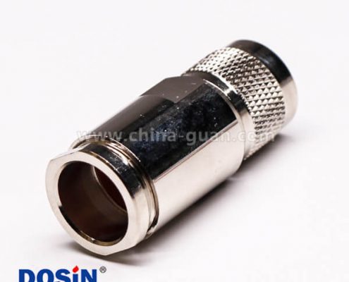 51-1 N同轴连接器公头直式螺母锁紧接线