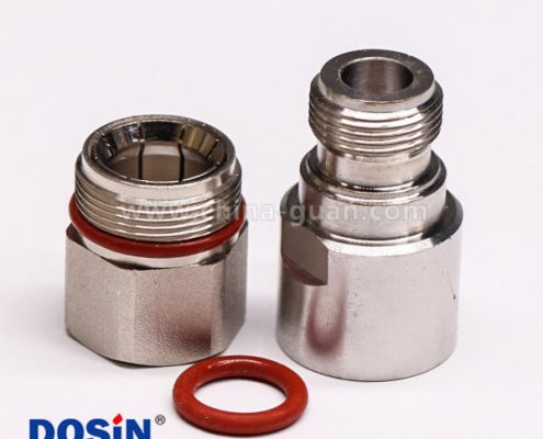 51-4 N同轴连接器公头直式螺母锁紧接线