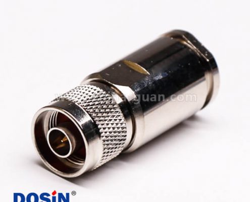 51 N同轴连接器公头直式螺母锁紧接线