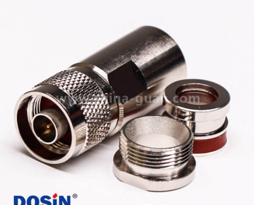 53-2 优质射频同轴连接器N型直式公头螺母锁紧