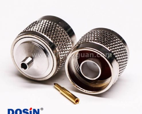 54-3 N型射频同轴连接器系列直式公头公针焊接式接线