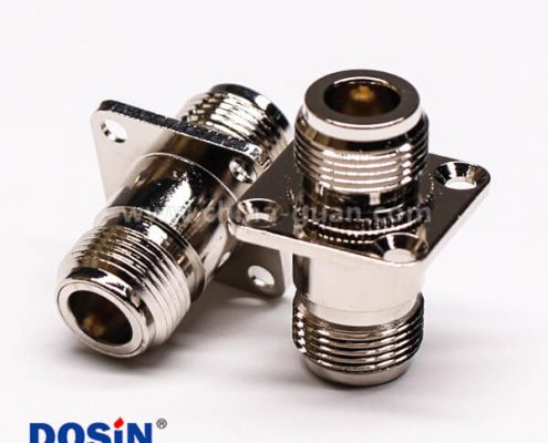 55-3 N头法兰式连接器直式母头转接头四孔法兰