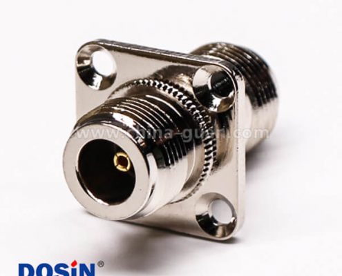 55 N头法兰式连接器直式母头转接头四孔法兰