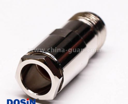 57-1 专业射频同轴连接器N型直式母头母针螺母锁紧