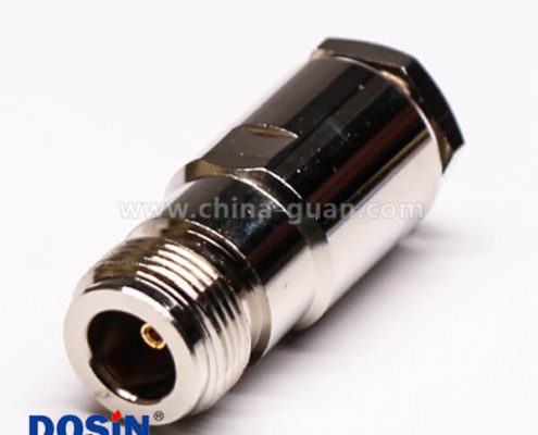 57 专业射频同轴连接器N型直式母头母针螺母锁紧