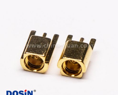 6-3 MMCX沉板式母座直式接PCB板镀金