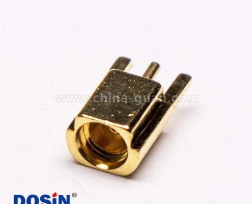 6 MMCX沉板式母座直式接PCB板镀金