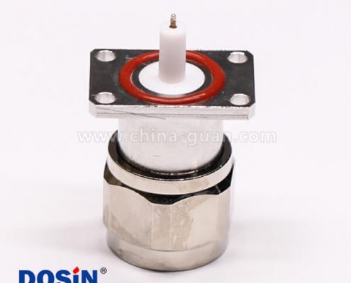 60-2 n型射频同轴法兰连接器公头带防水圈