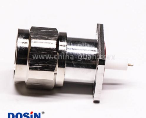 60-3 n型射频同轴法兰连接器公头带防水圈