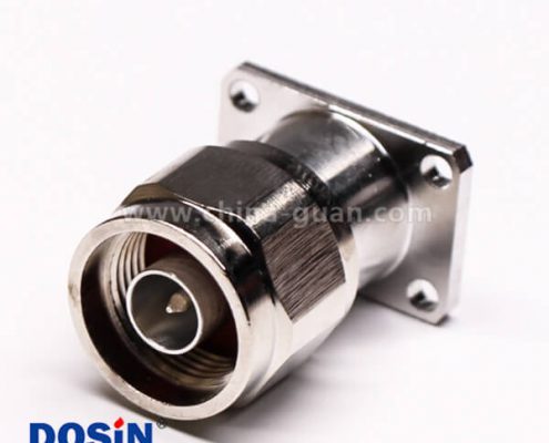 60 n型射频同轴法兰连接器公头带防水圈