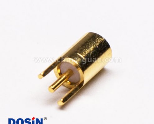 7-1 MMCX插座母头直式插板射频连接器镀金接PCB板