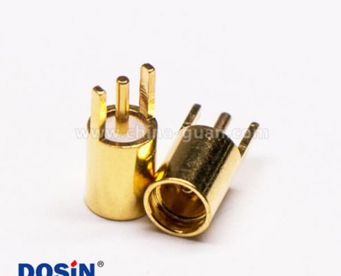 7-3 MMCX插座母头直式插板射频连接器镀金接PCB板