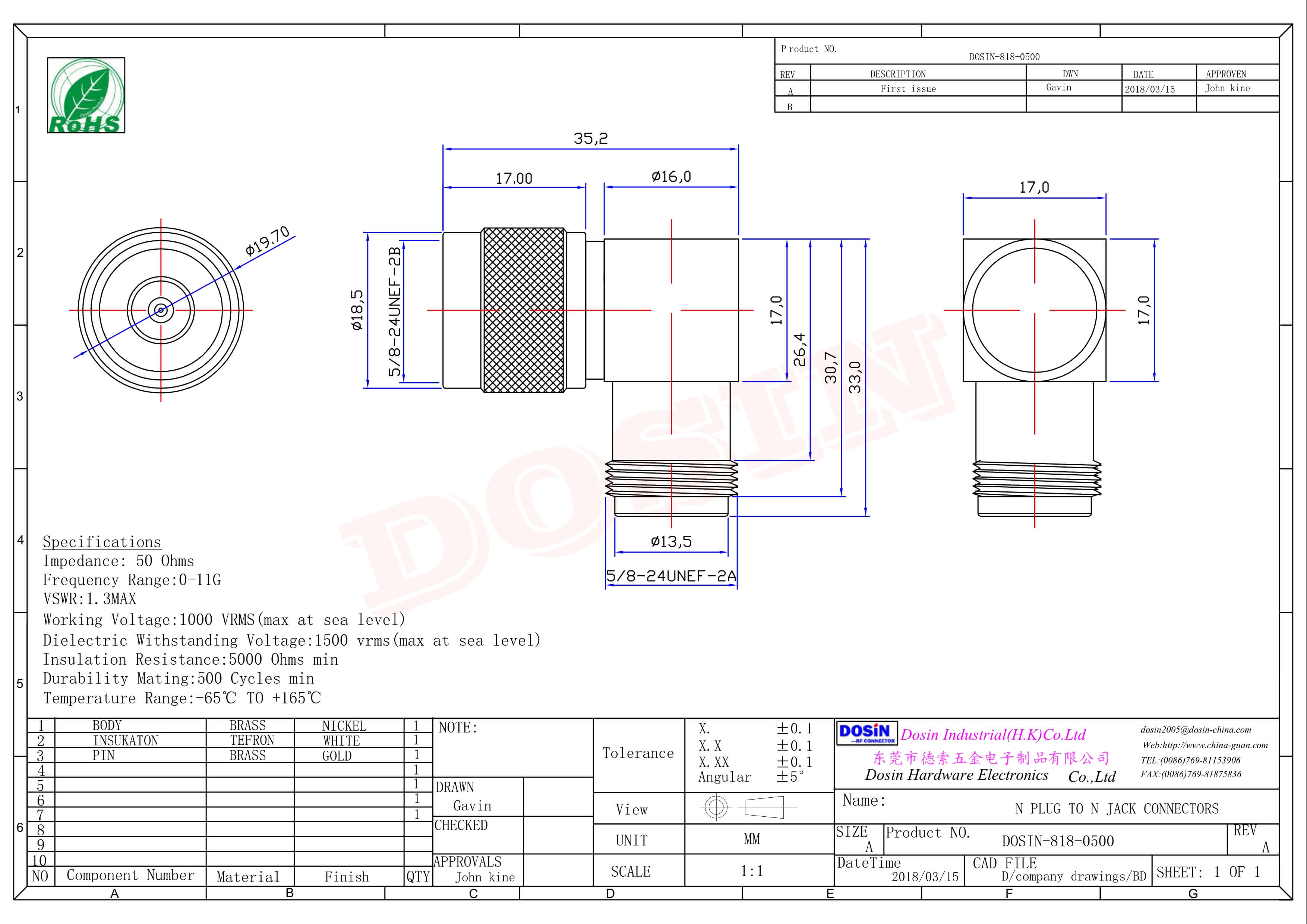 N型连接器,弯式,转接头,N头公转母