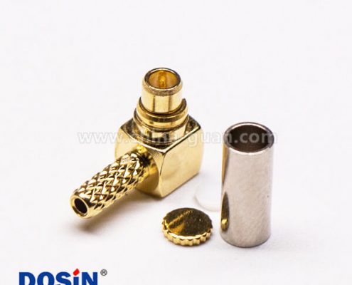 10 MMCX弯公头镀金压接式射频同轴线缆