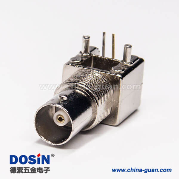 bnc穿墙座子弯式母头连接器插板接PCB板