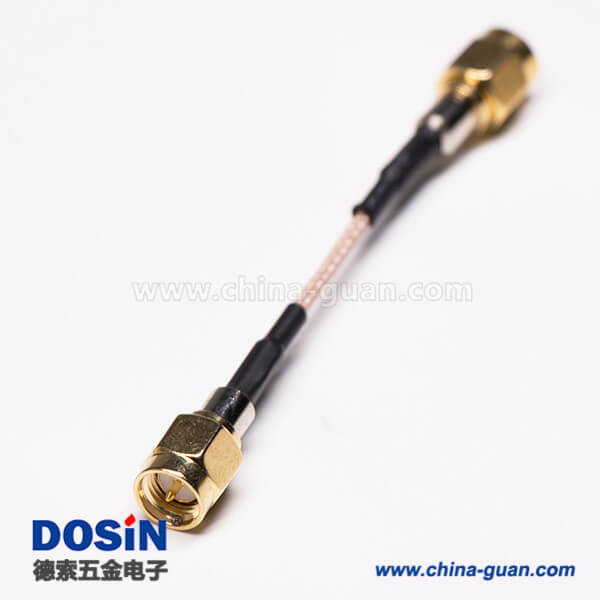 39 同轴线SMA直式公头转SMA公头组装线材