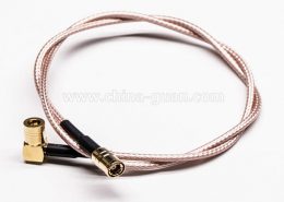 SMB射频线SMB弯式90度公头转SMB直式公头接RG179线