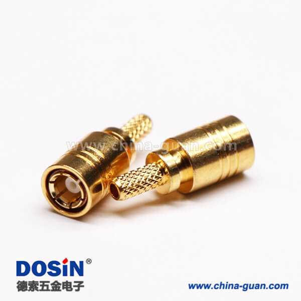 7 SMB公头射频连接器压接式接同轴线缆