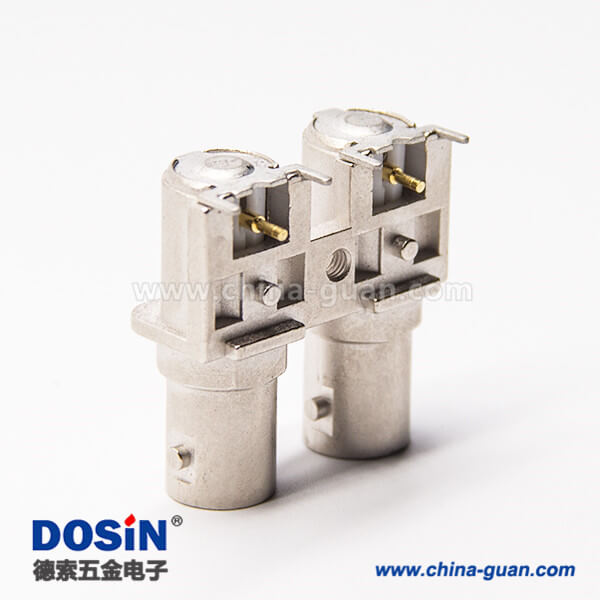 801-0293 双BNC接头弯式90度母座插板接PCB板