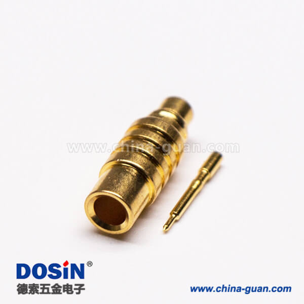 9 MMCX焊接公头直式接同轴线缆镀金