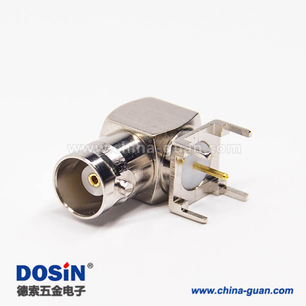 DOSIN-801-0171 bnc弯头接头母头弯式90度穿孔接PCB板