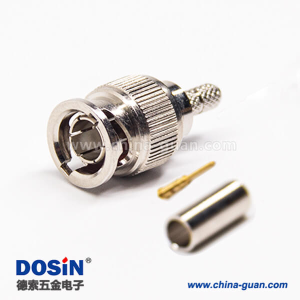DOSIN-801-0325 bnc接口公头公针直式180度压接式接同轴线缆