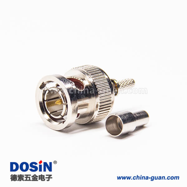 17 bnc头接线直式180度接线公头连接器压接式