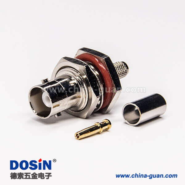 49 bnc接头防水母头母针穿墙式压接接线