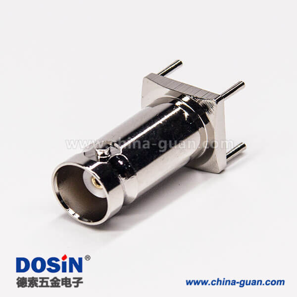 51 bnc插板接头直式母头穿孔式接PCB板