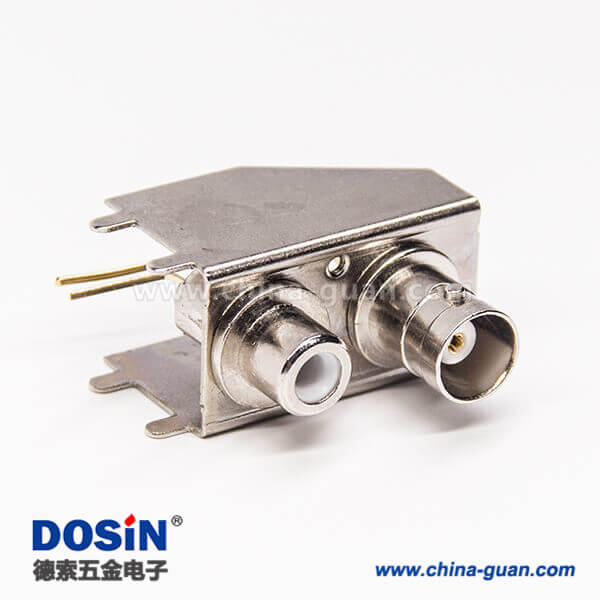 89 bnc rca连接器弯式穿孔接PCB板